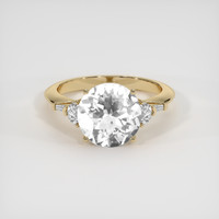 4.89 Ct. White Sapphire Ring, 18K Yellow Gold 1