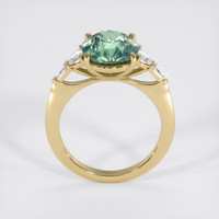 5.16 Ct. Bluish Green Sapphire Ring, 18K Yellow Gold 3