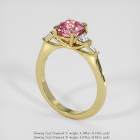 2.14 Ct. Padparadscha Sapphire Ring, 18K Yellow Gold 2