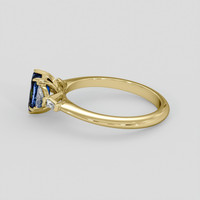 0.84 Ct. Blue Sapphire Ring, 18K Yellow Gold 4