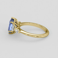 2.04 Ct. Blue Sapphire Ring, 18K Yellow Gold 4