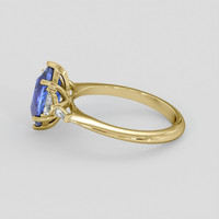 2.28 Ct. Blue Sapphire Ring, 18K Yellow Gold 4