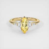 1.33 Ct. Yellow Sapphire Ring, 18K Yellow Gold 1