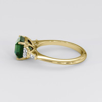3.05 Ct. Bluish Green Sapphire Ring, 18K Yellow Gold 4