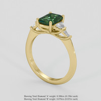 1.85 Ct. Yellowish Green Sapphire Ring, 18K Yellow Gold 2