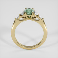 1.06 Ct. Bluish Green Sapphire Ring, 18K Yellow Gold 3