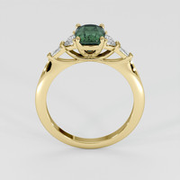 1.63 Ct. Green Sapphire Ring, 18K Yellow Gold 3