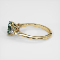 1.58 Ct. Bluish Green Sapphire Ring, 18K Yellow Gold 4
