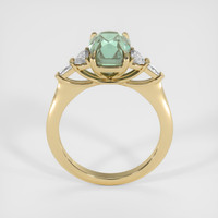 3.20 Ct. Green Sapphire Ring, 18K Yellow Gold 3