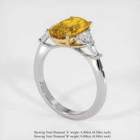 3.00 Ct. Gemstone Ring, 14K Yellow & White 2