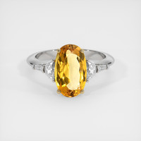 3.00 Ct. Gemstone Ring, 18K Yellow & White 1