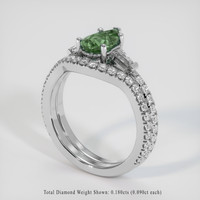 1.62 Ct. Green Sapphire Ring, Platinum 950 2