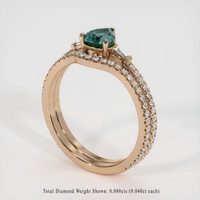 1.03 Ct. Gemstone Ring, 14K Rose Gold 2