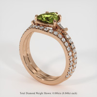 1.28 Ct. Bi Color Sapphire Ring, 14K Rose Gold 2