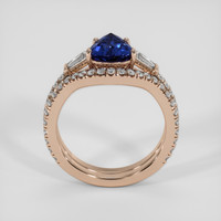 2.77 Ct. Blue Sapphire Ring, 14K Rose Gold 3
