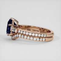 2.77 Ct. Blue Sapphire Ring, 14K Rose Gold 4