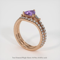 0.82 Ct. Sapphire Ring, 14K Rose Gold 2