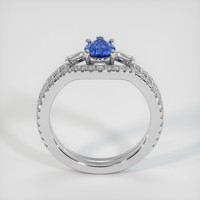 0.86 Ct. Blue Sapphire Ring, 14K White Gold 3