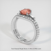 2.00 Ct. Sapphire Ring, 14K White Gold 2
