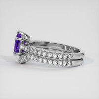 1.38 Ct. Purple Sapphire Ring, 14K White Gold 4