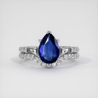2.05 Ct. Sapphire Ring, 14K White Gold 1