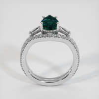 2.08 Ct. Bluish Green Sapphire Ring, 14K White Gold 3