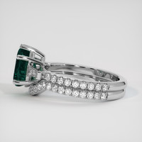 2.08 Ct. Bluish Green Sapphire Ring, 14K White Gold 4