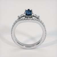 0.66 Ct. Gemstone Ring, 18K White Gold 3