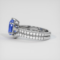 1.52 Ct. Blue Sapphire Ring, 18K White Gold 4