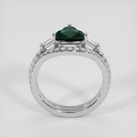 1.56 Ct. Greenish Blue Sapphire Ring, 18K White Gold 3