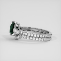 1.56 Ct. Greenish Blue Sapphire Ring, 18K White Gold 4