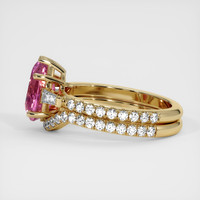 2.07 Ct. Pink Sapphire Ring, 14K Yellow Gold 4