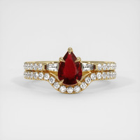 1.01 Ct. Ruby Ring, 14K Yellow Gold 1