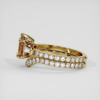 1.27 Ct. Greenish Brown Sapphire Ring, 14K Yellow Gold 4