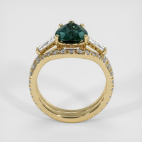 2.49 Ct. Bluish Green Sapphire Ring, 14K Yellow Gold 3