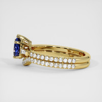 0.99 Ct. Blue Sapphire Ring, 14K Yellow Gold 4