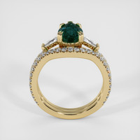 2.08 Ct. Bluish Green Sapphire Ring, 14K Yellow Gold 3