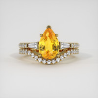 3.08 Ct. Sapphire Ring, 14K Yellow Gold 1