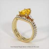 3.08 Ct. Sapphire Ring, 14K Yellow Gold 2