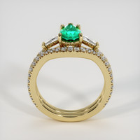 0.95 Ct. Emerald Ring, 18K Yellow Gold 3