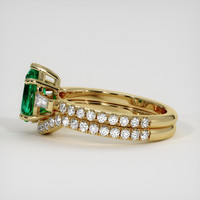 0.95 Ct. Emerald Ring, 18K Yellow Gold 4