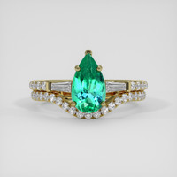 1.67 Ct. Emerald Ring, 18K Yellow Gold 1