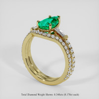 1.67 Ct. Emerald Ring, 18K Yellow Gold 2