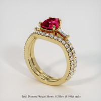 2.01 Ct. Ruby Ring, 18K Yellow Gold 2