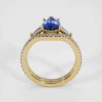 2.00 Ct. Blue Sapphire Ring, 18K Yellow Gold 3