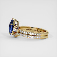2.00 Ct. Blue Sapphire Ring, 18K Yellow Gold 4