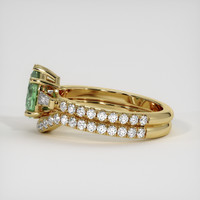 1.05 Ct. Green Sapphire Ring, 18K Yellow Gold 4