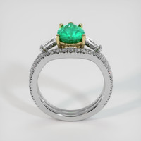 1.54 Ct. Emerald Ring, 18K Yellow & White 3