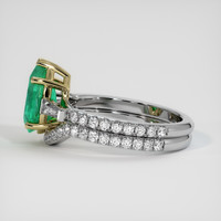 1.54 Ct. Emerald Ring, 18K Yellow & White 4