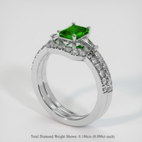 0.90 Ct. Gemstone Ring, Platinum 950 2